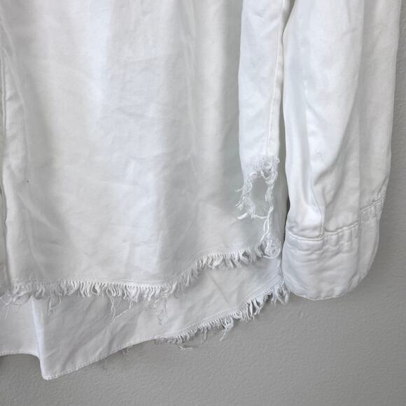 T&S White Button Up Lyocell Shirt Collared Breathable Lightweight Size Medium - Picture 5 of 10